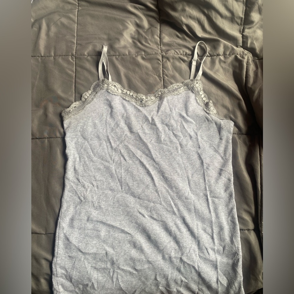 Grey Lace tank top
